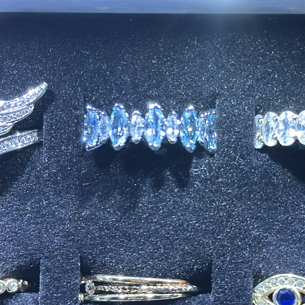 Bomb party 🎉 Blue Gemstone Ring size 6